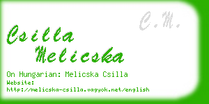 csilla melicska business card